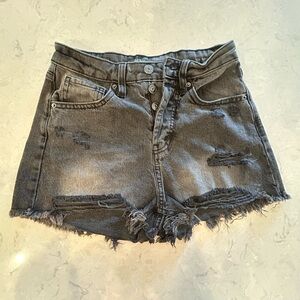 Wild Fable Charcoal Distressed Denim Shorts